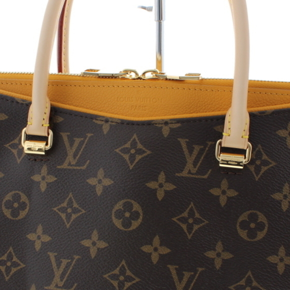 Louis Vuitton Pallas Monogram Yellow Leather 2way Gold